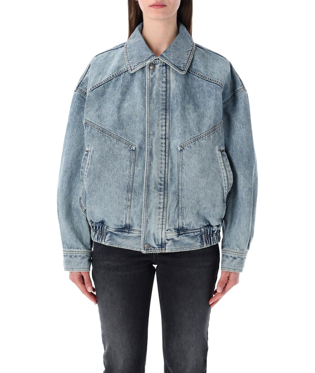 SAINT LAURENT Голубая хлопковая куртка, фото 1