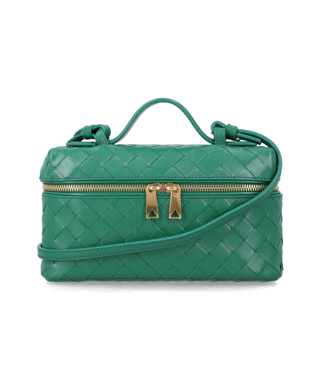 BOTTEGA VENETA Зеленая кожаная сумка через плечо, фото 1