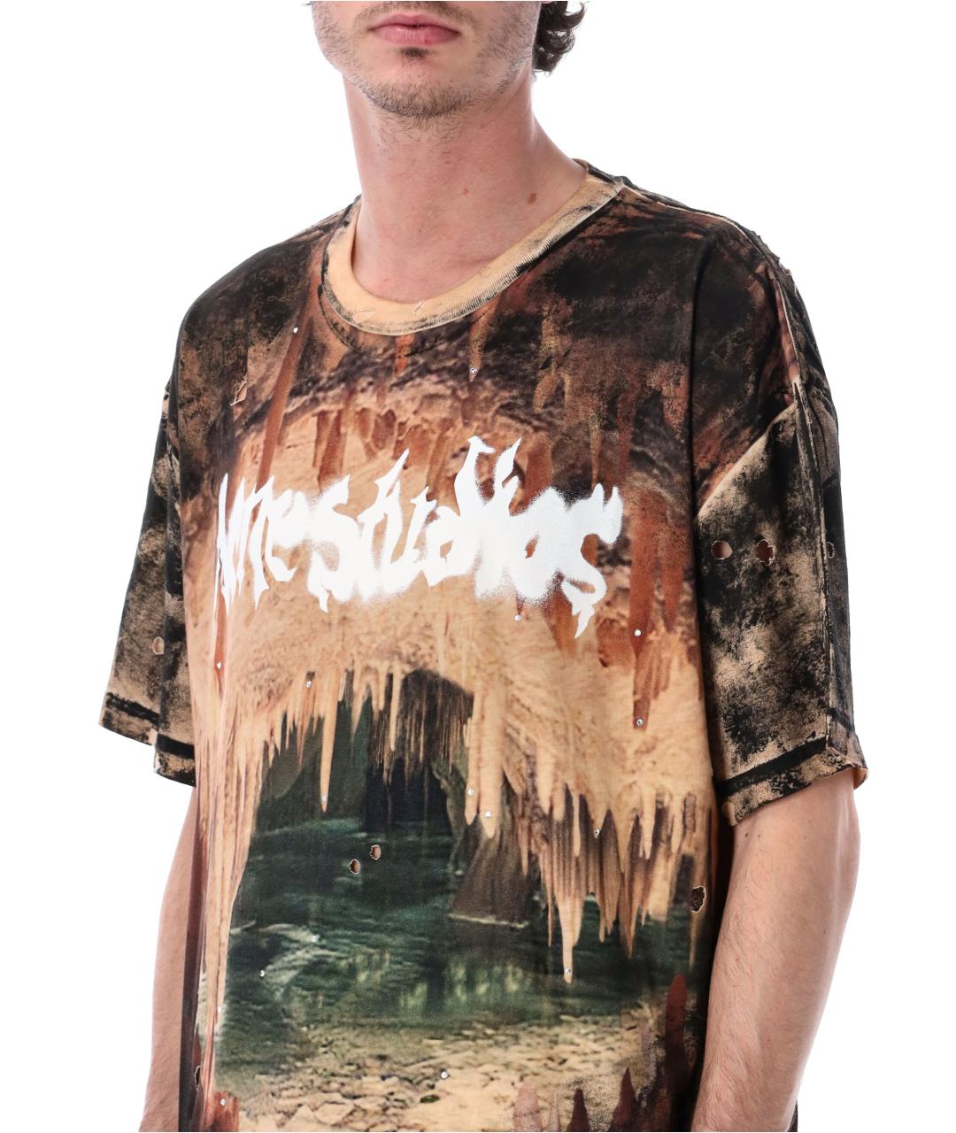 ACNE STUDIOS Мульти хлопковая футболка, фото 3