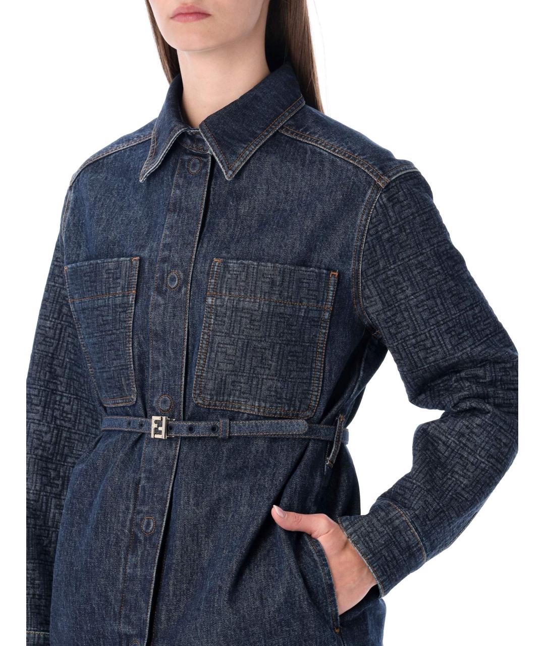 FENDI Синяя хлопковая куртка, фото 3