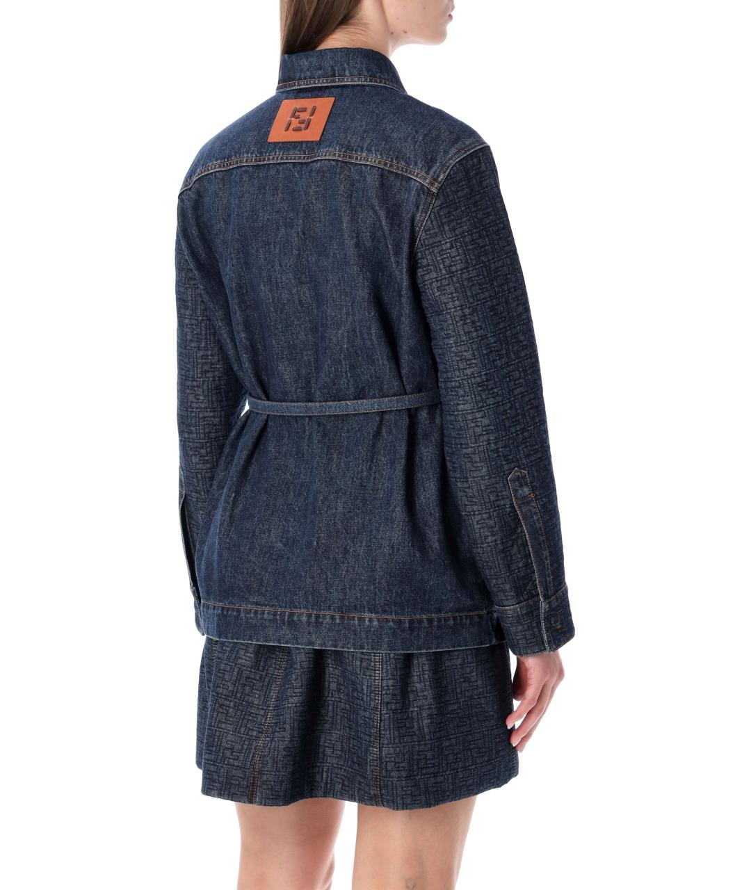 FENDI Синяя хлопковая куртка, фото 2