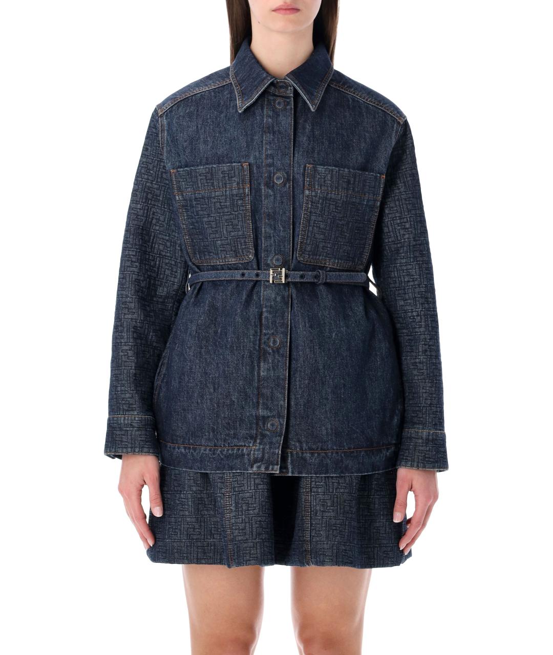 FENDI Синяя хлопковая куртка, фото 1