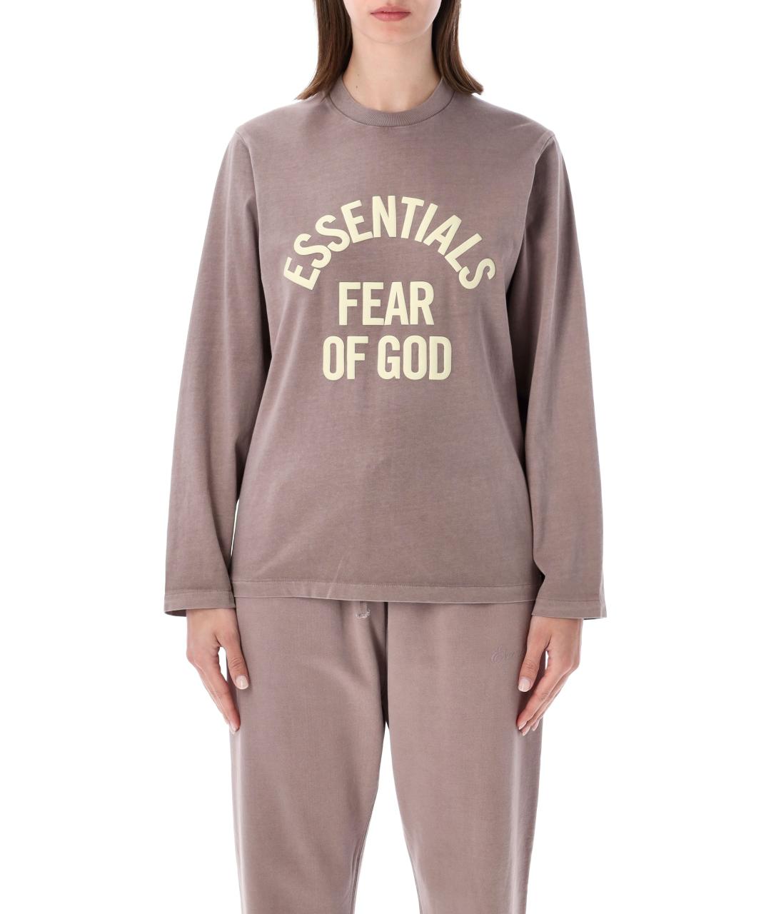 FEAR OF GOD ESSENTIALS Фиолетовая хлопковая футболка, фото 1