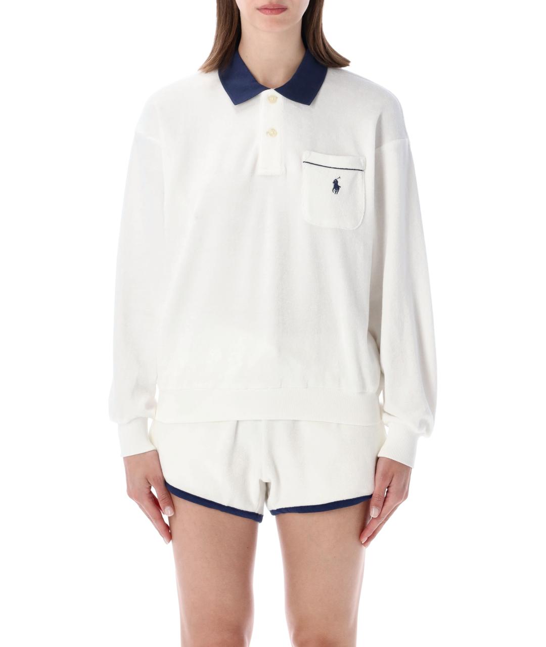 POLO RALPH LAUREN Белый хлопковый джемпер / свитер, фото 1