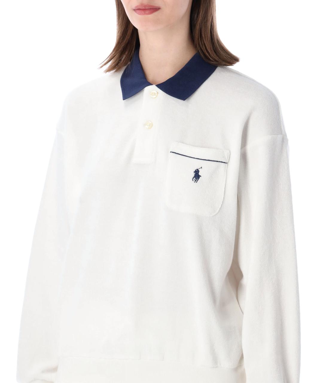 POLO RALPH LAUREN Белый хлопковый джемпер / свитер, фото 3