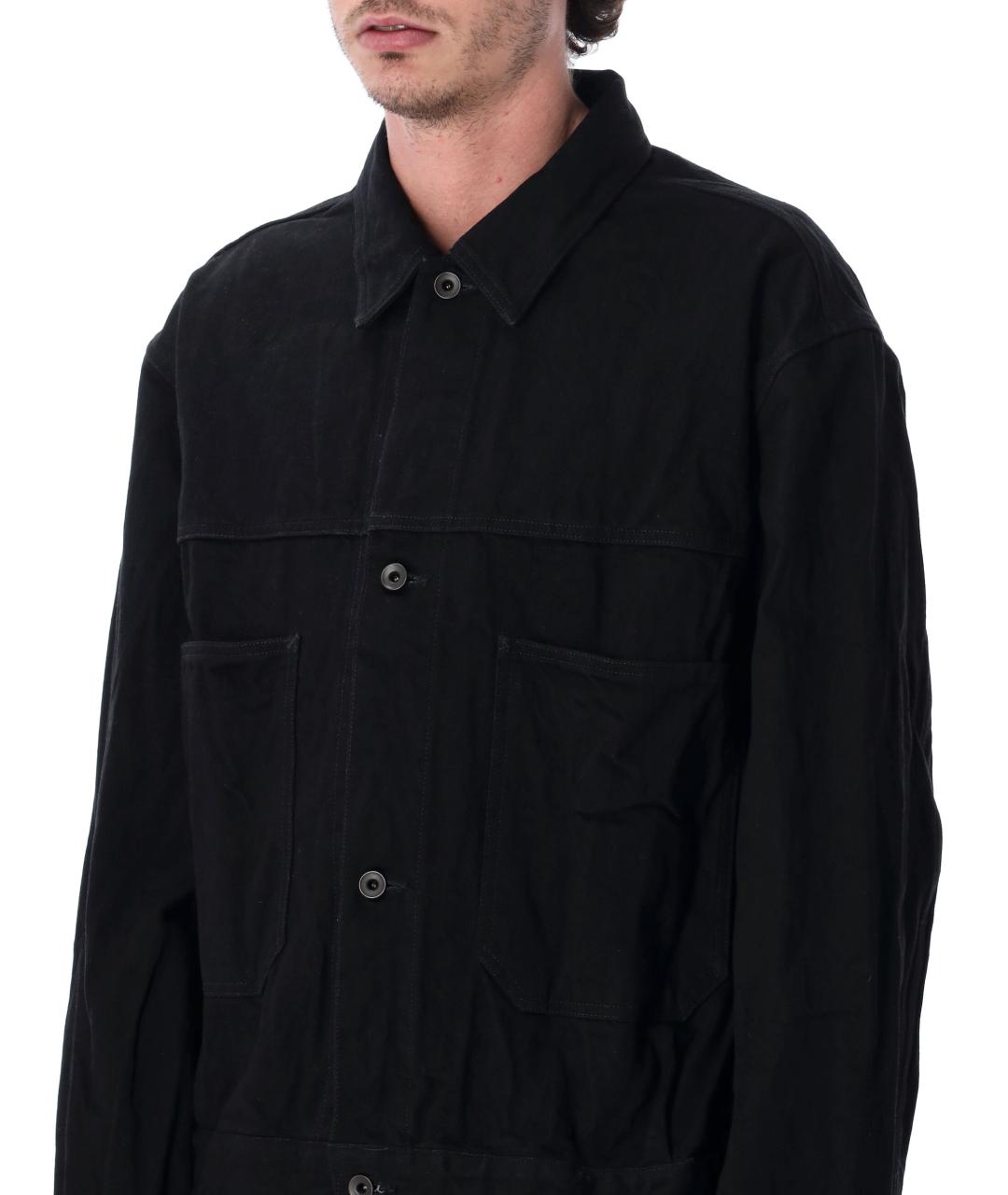 STUDIO NICHOLSON Черная хлопковая куртка, фото 3