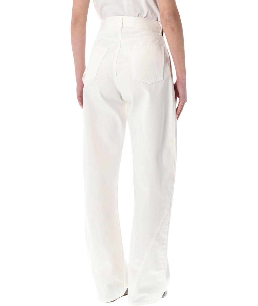 J.W.ANDERSON Белые хлопковые прямые джинсы, фото 2