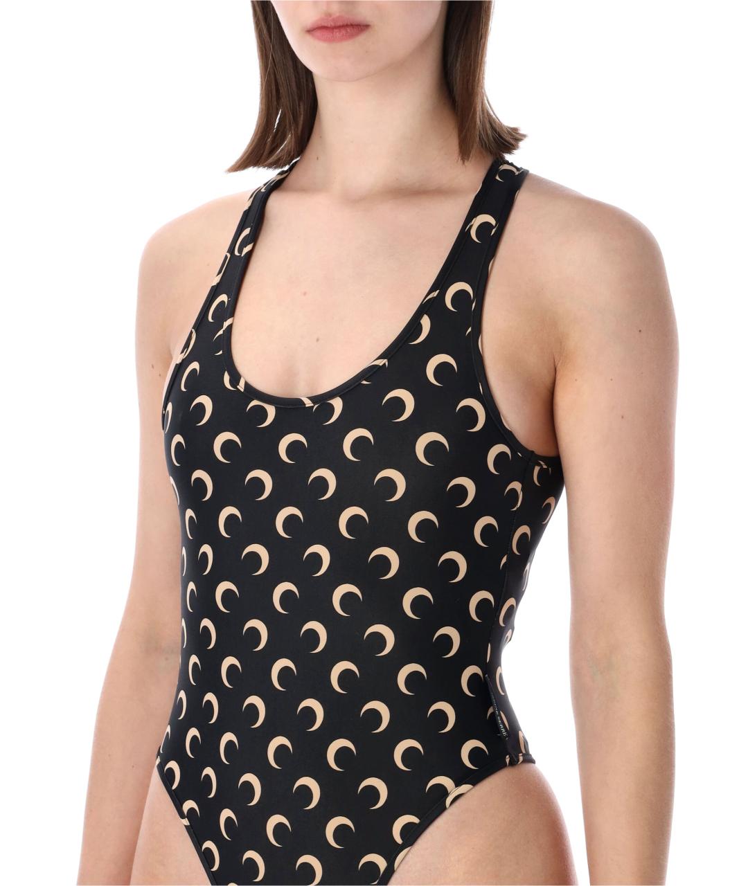 MARINE SERRE Черный полиамидовый купальник, фото 3