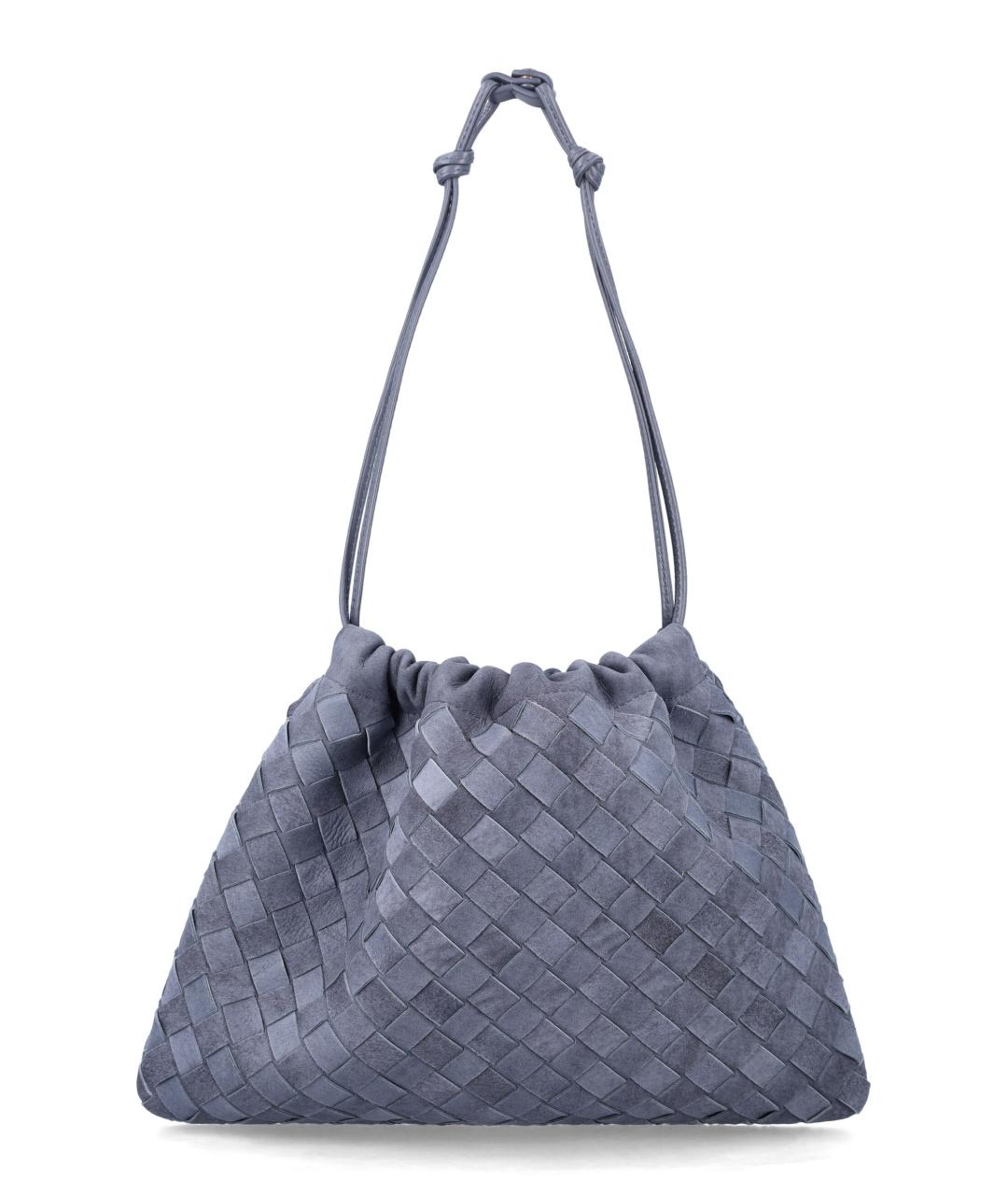 BOTTEGA VENETA Голубая замшевая сумка через плечо, фото 3