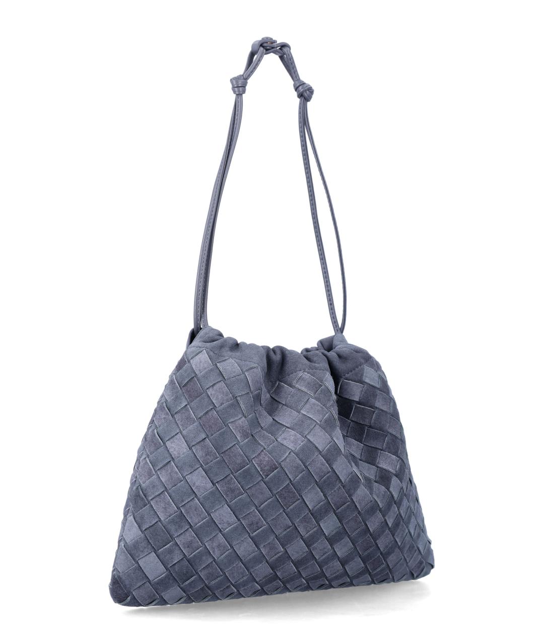 BOTTEGA VENETA Голубая замшевая сумка через плечо, фото 2