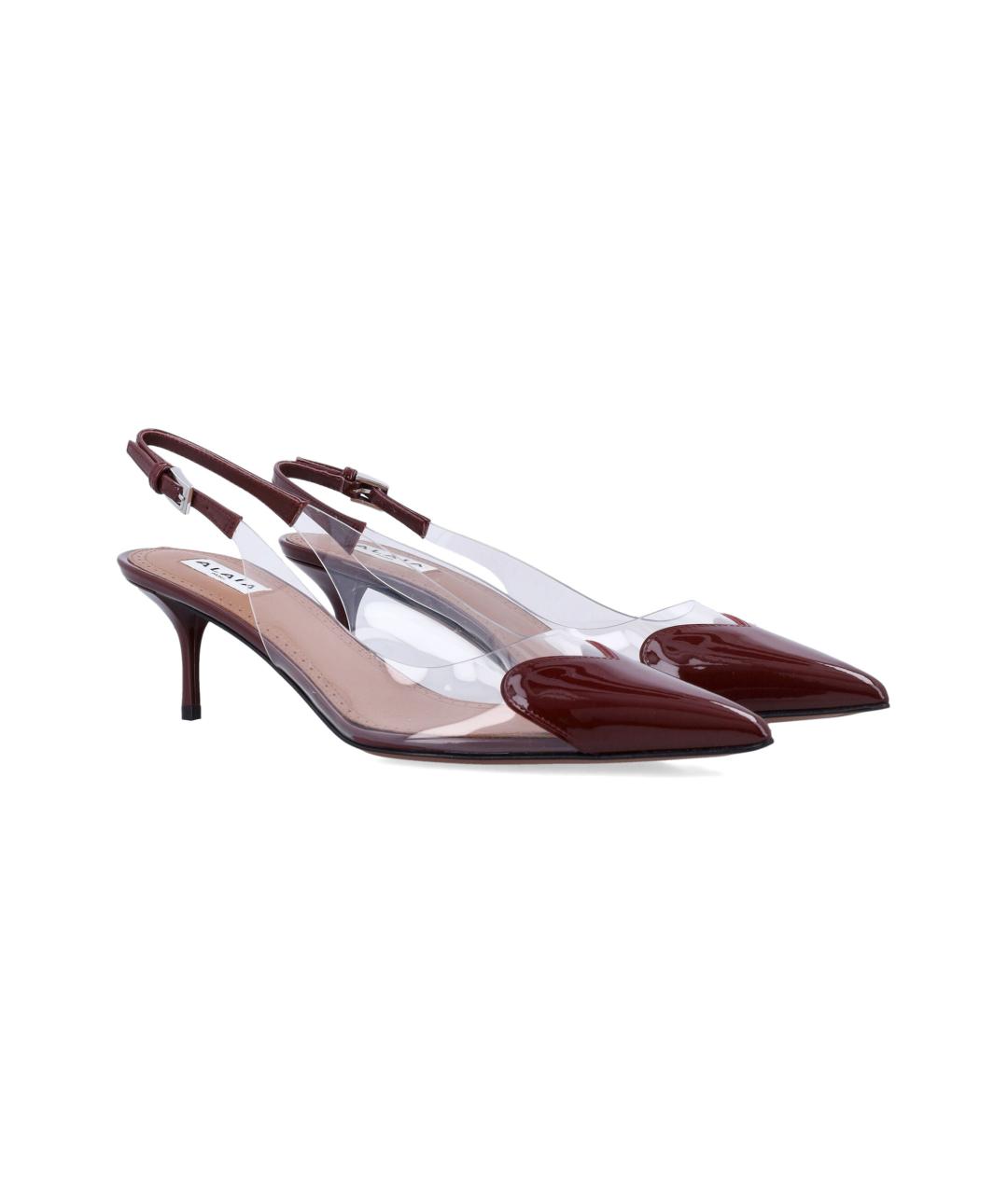 ALAIA Бордовые кожаные туфли, фото 3