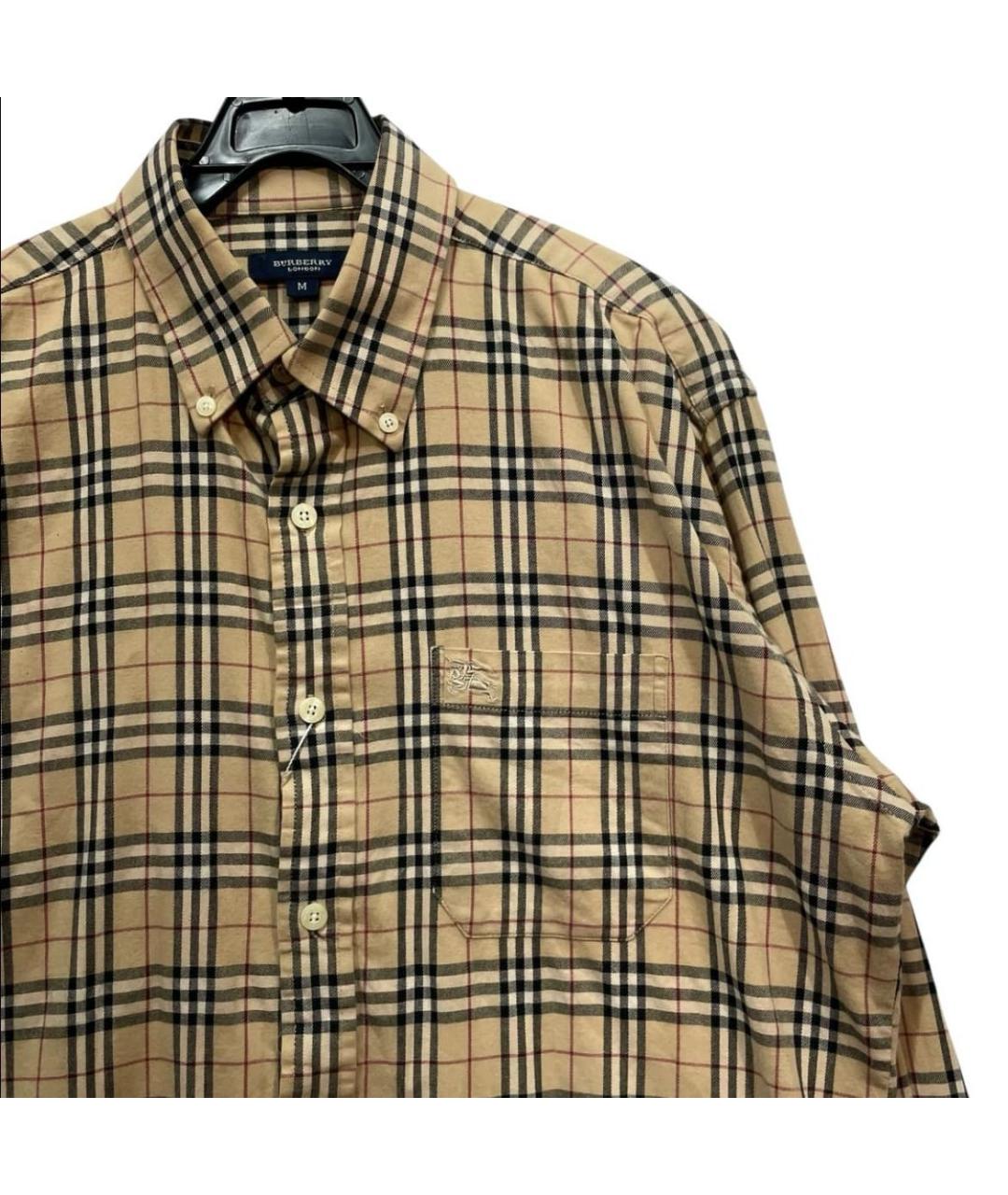 BURBERRY Коричневая хлопковая классическая рубашка, фото 6