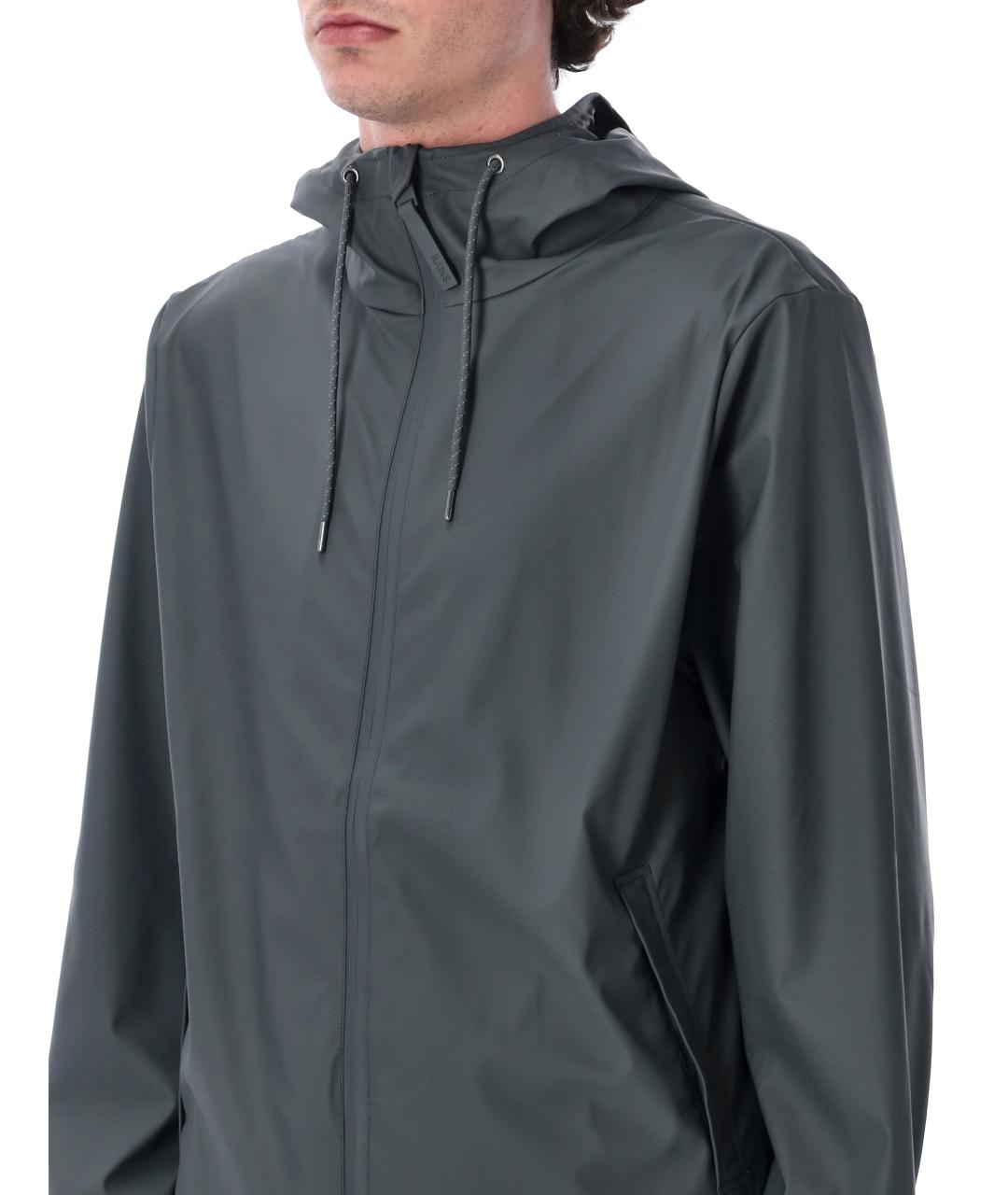 RAINS Серая полиэстеровая куртка, фото 3