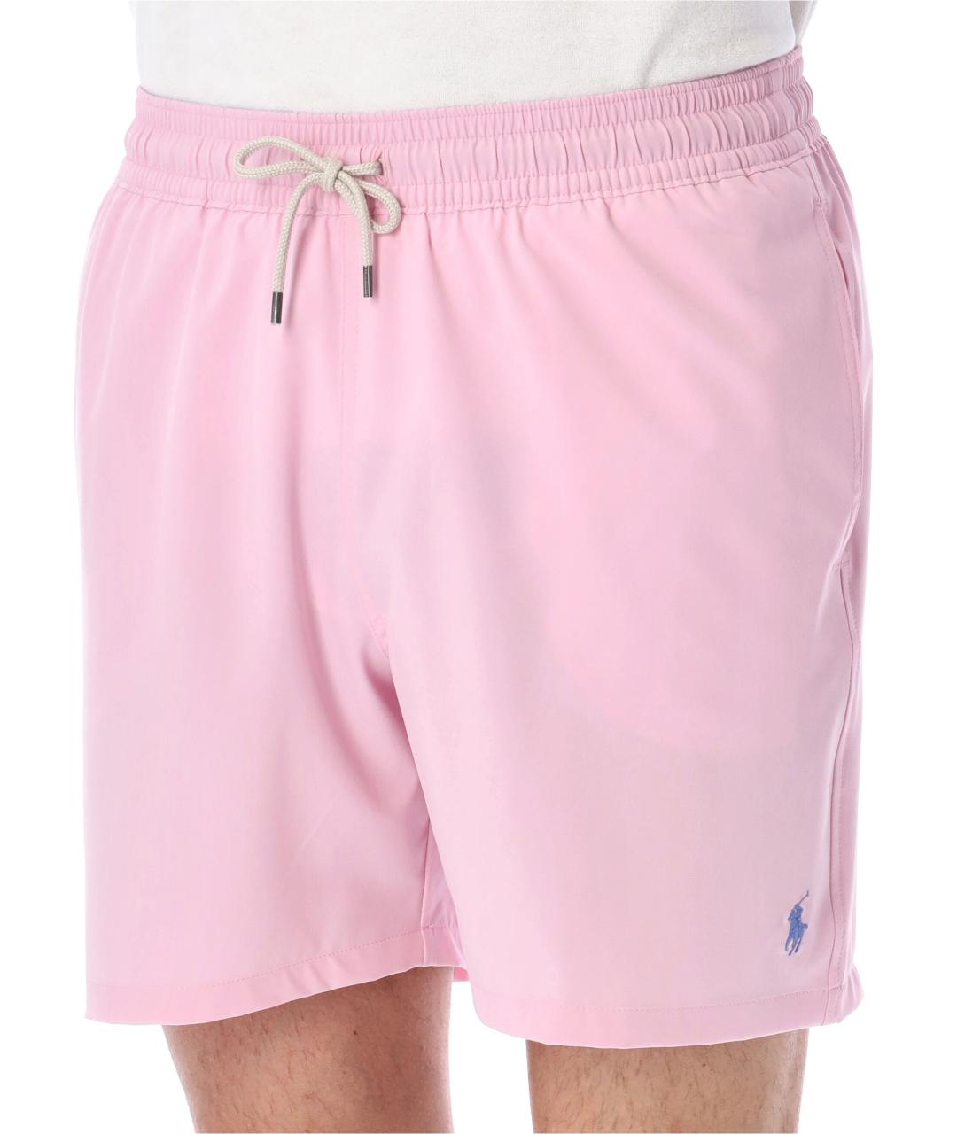 POLO RALPH LAUREN Розовые полиэстеровые шорты, фото 3