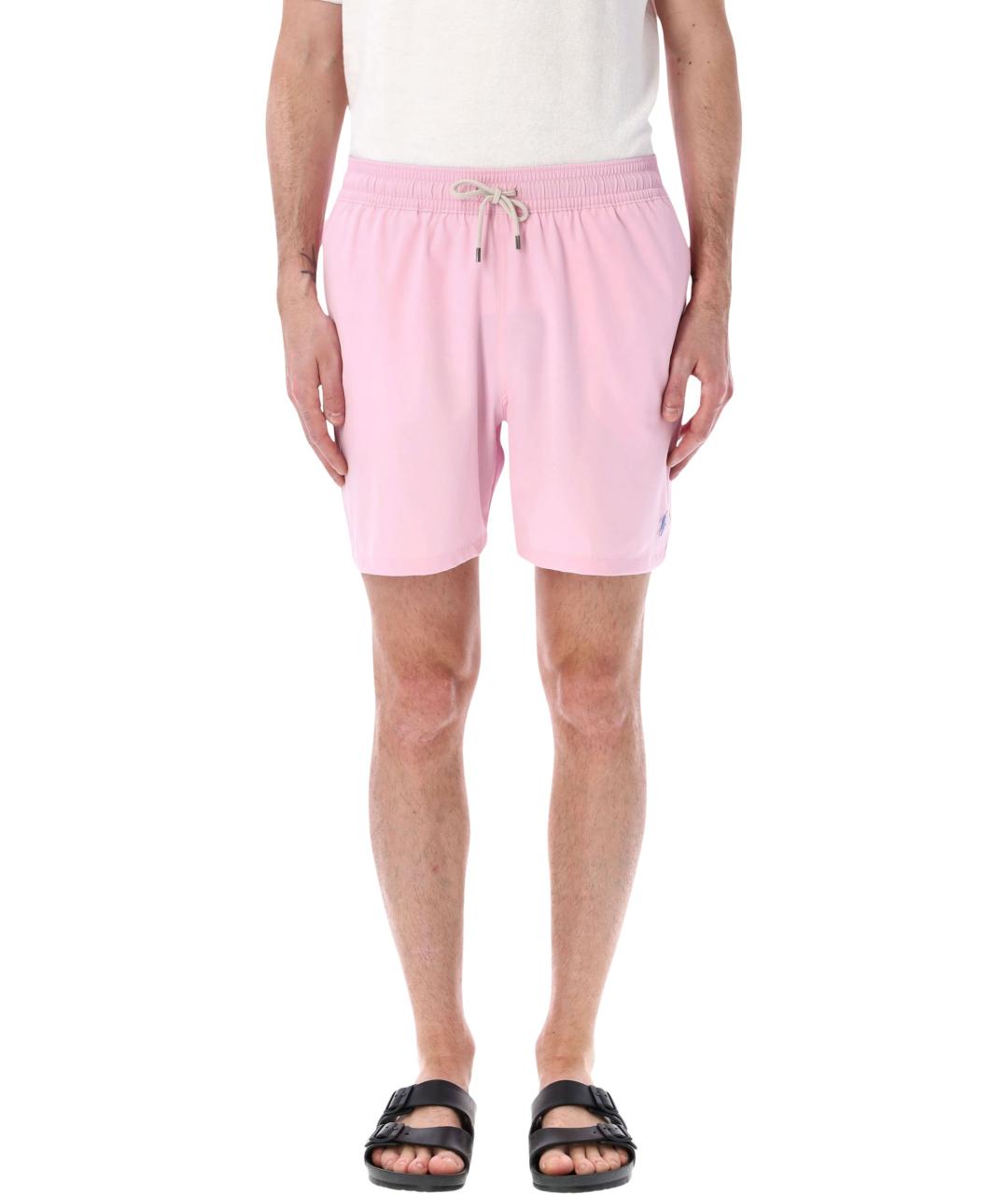 POLO RALPH LAUREN Розовые полиэстеровые шорты, фото 1