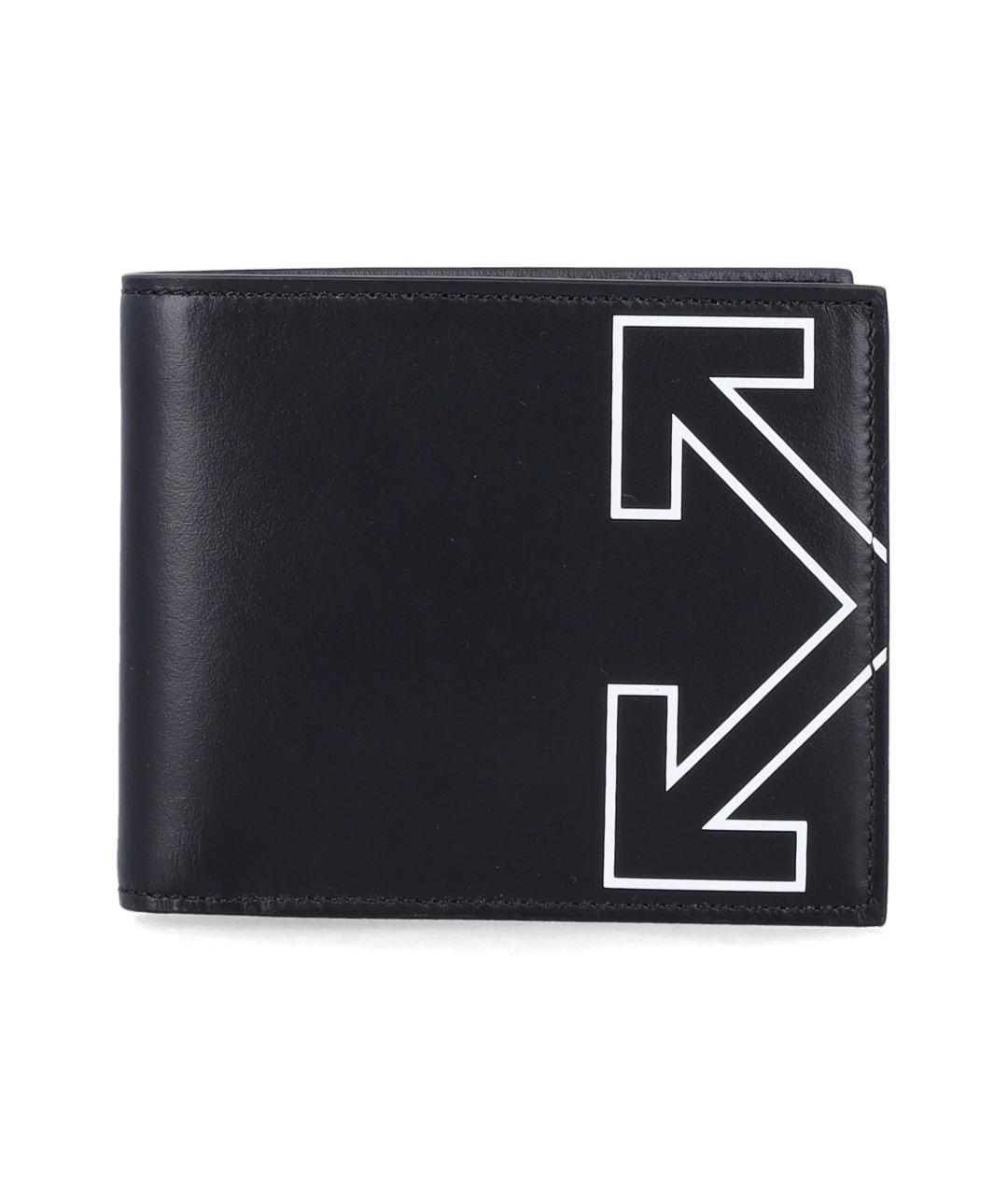 OFF-WHITE Черный кожаный кошелек, фото 1