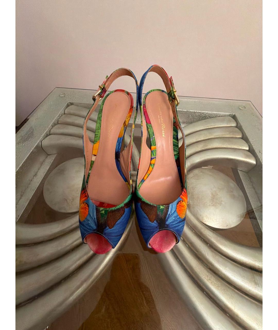 GIANVITO ROSSI Мульти текстильные босоножки, фото 2