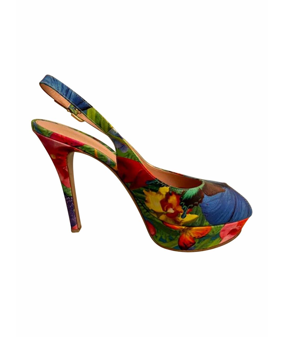 GIANVITO ROSSI Мульти текстильные босоножки, фото 1