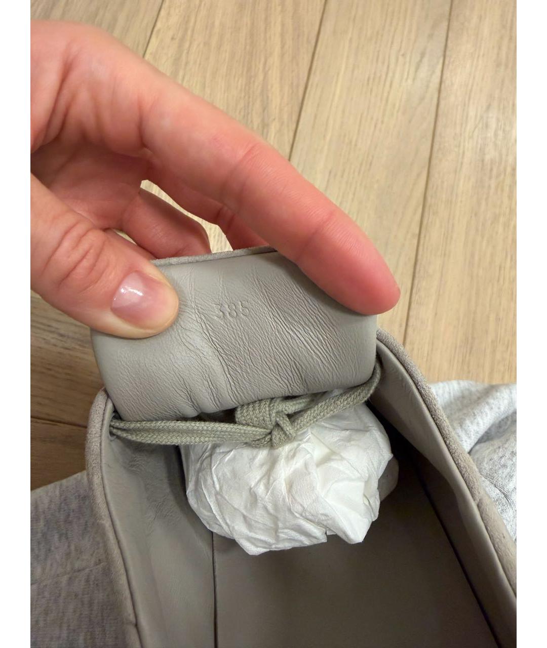 HERMES Бежевые замшевые кеды, фото 4