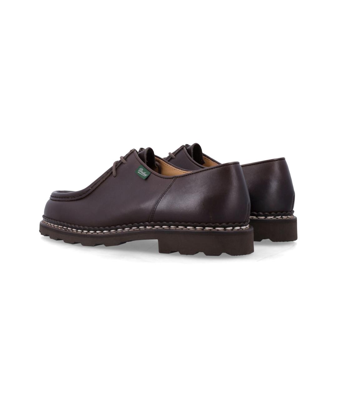 PARABOOT Коричневые кожаные низкие ботинки, фото 3