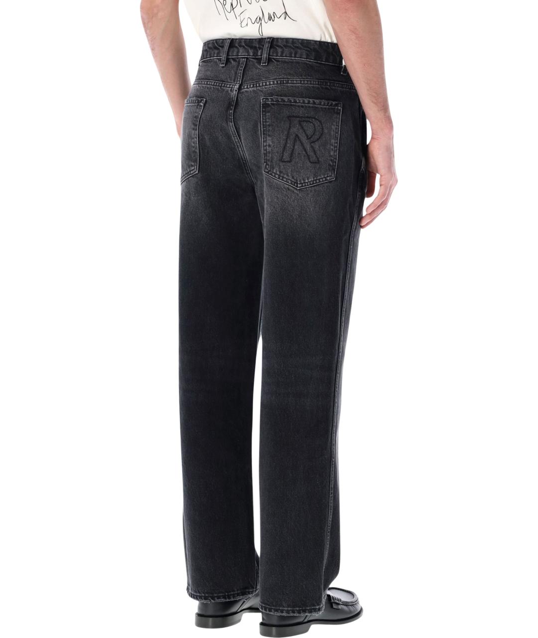 REPRESENT Черные хлопковые прямые джинсы, фото 2