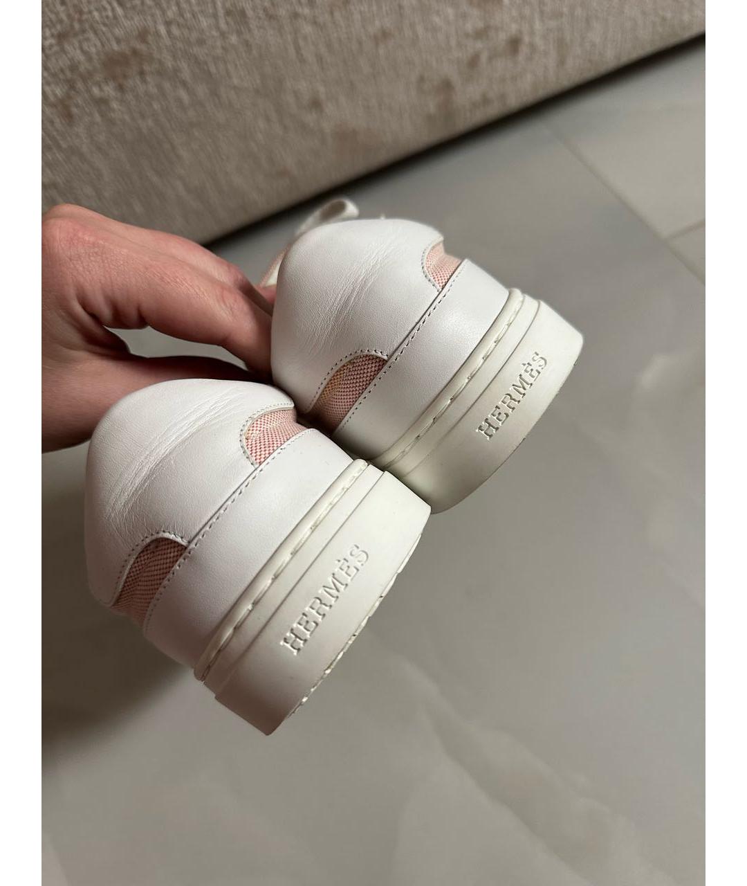 HERMES Розовые кеды, фото 4