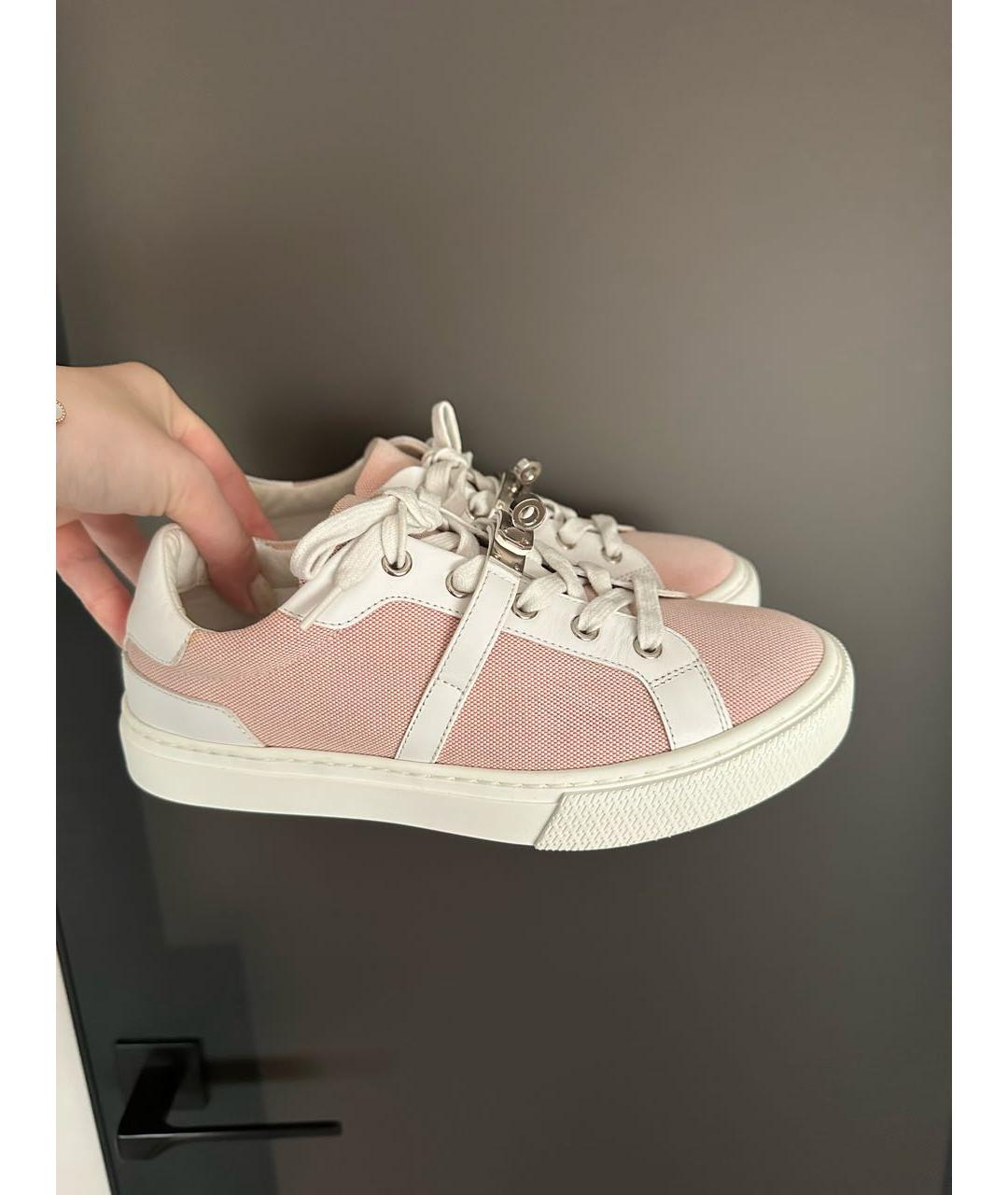 HERMES Розовые кеды, фото 9