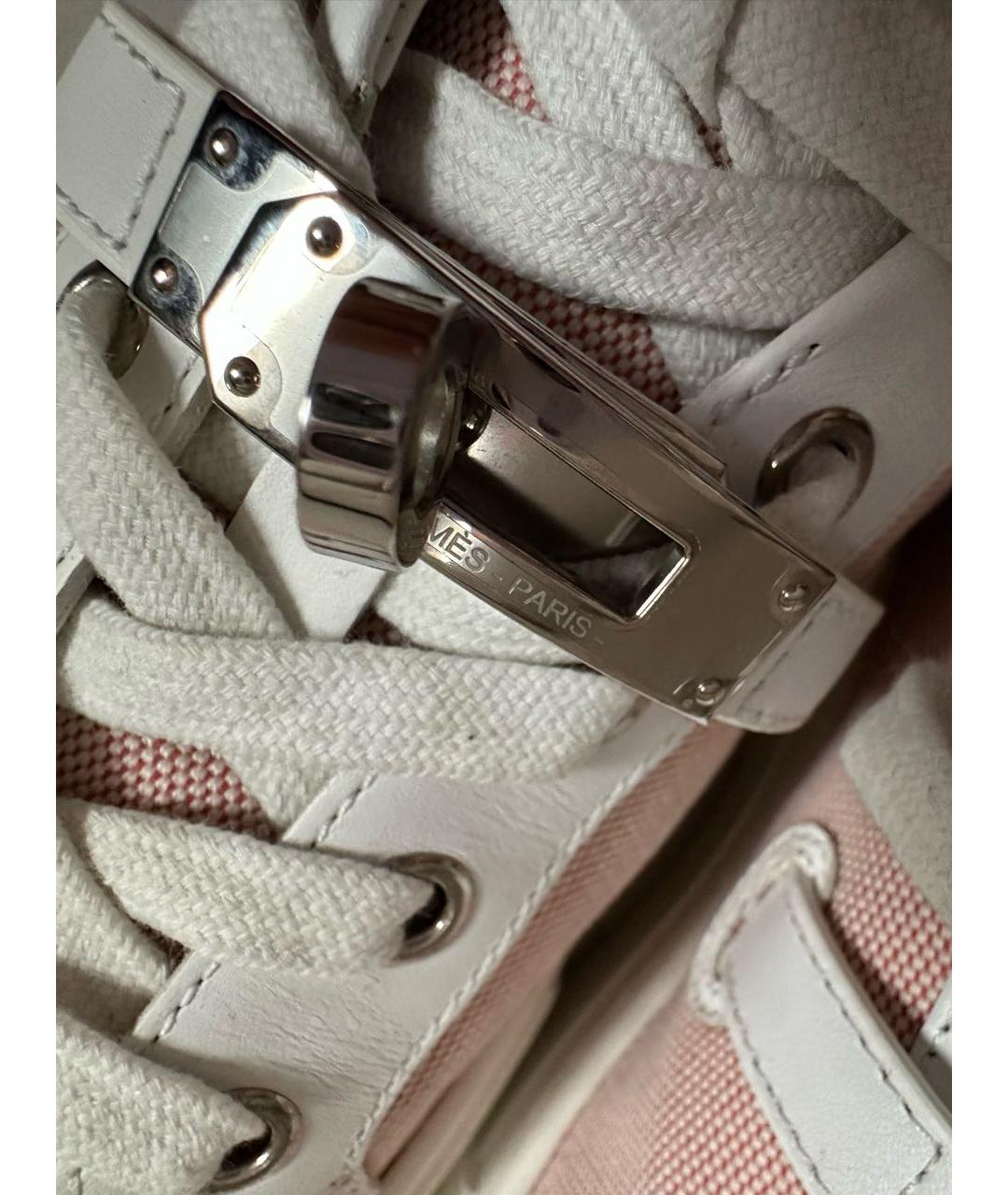 HERMES Розовые кеды, фото 7