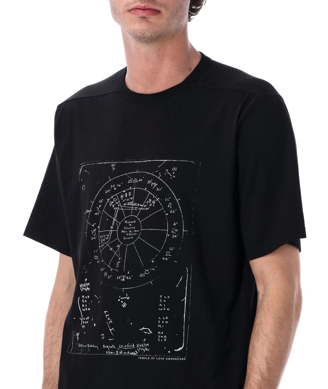 RICK OWENS Черная хлопковая футболка, фото 3