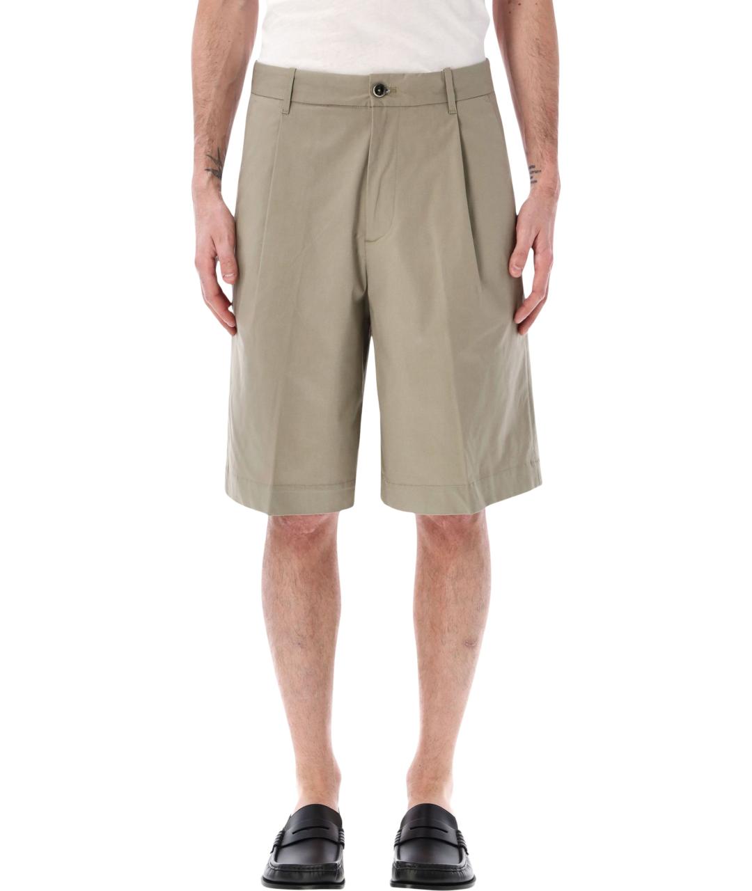 NINE IN THE MORNING Бежевые хлопковые шорты, фото 1