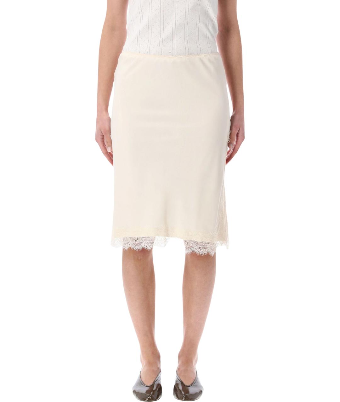 ROHE Бежевая юбка миди, фото 1