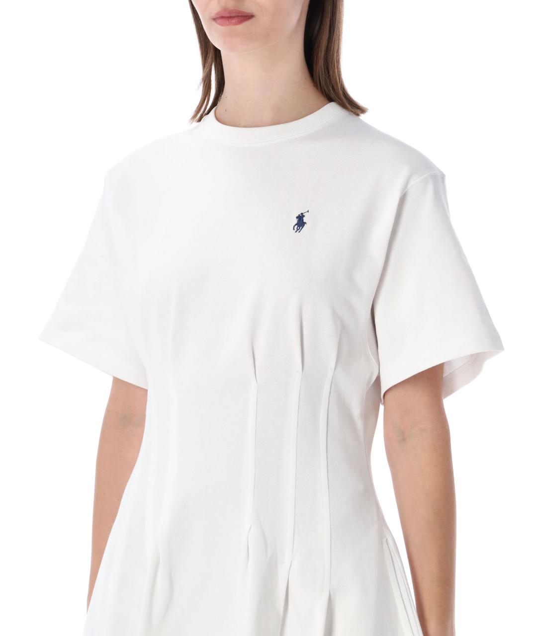 POLO RALPH LAUREN Белое хлопковое платье, фото 3