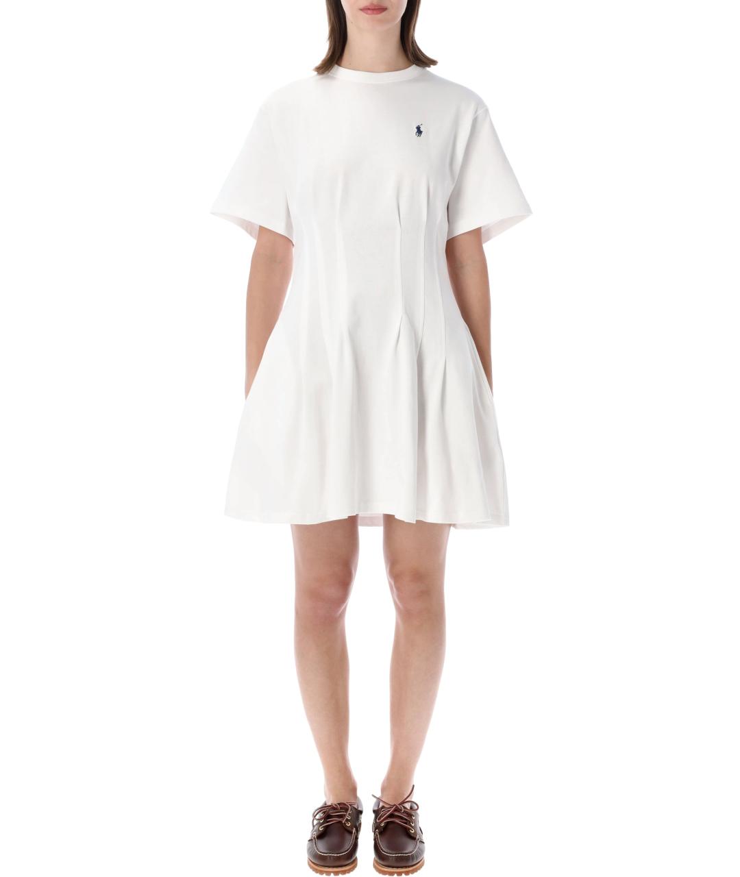 POLO RALPH LAUREN Белое хлопковое платье, фото 1