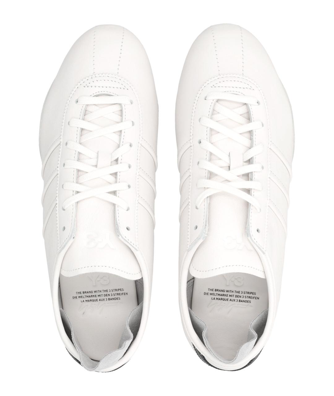 Y-3 Белые кожаные низкие кроссовки / кеды, фото 2