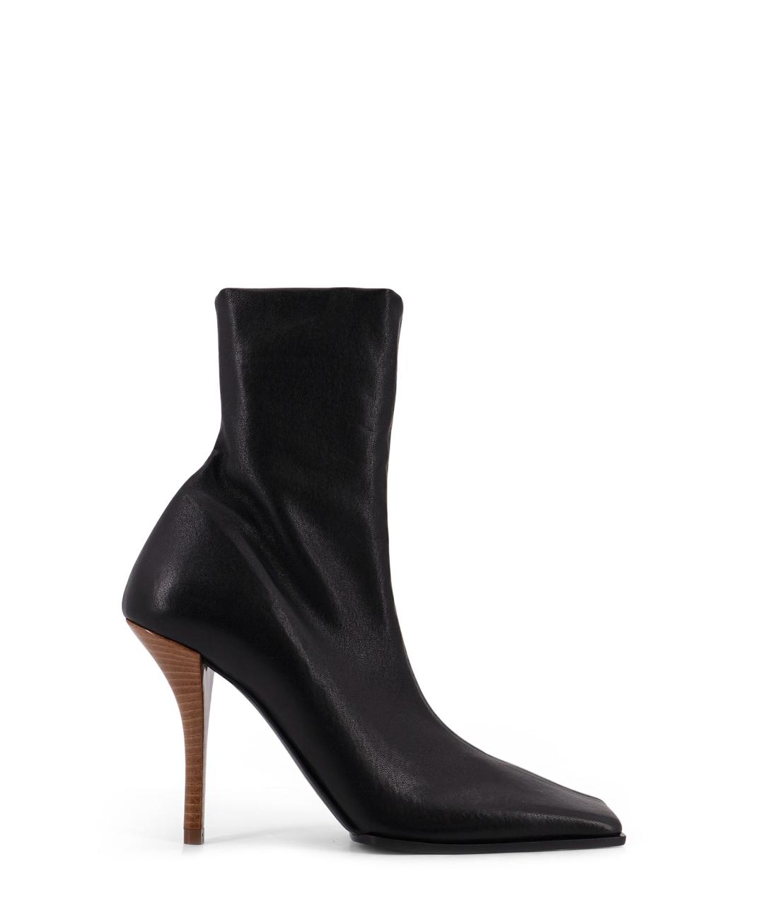 ALAIA Черные кожаные ботильоны, фото 1