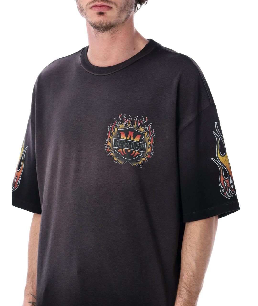 AMIRI Черная хлопковая футболка, фото 3