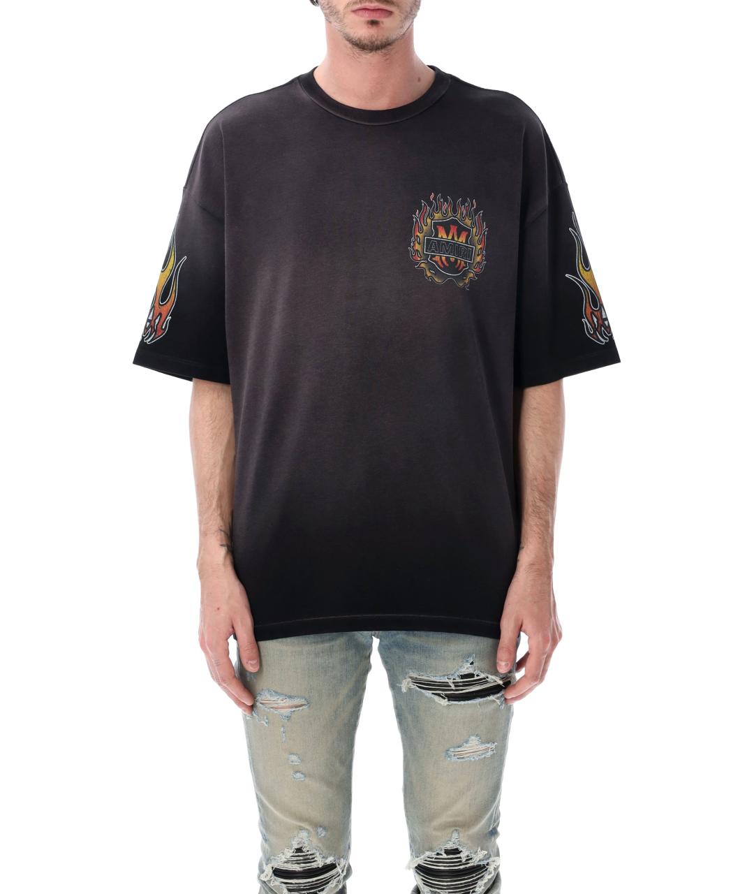 AMIRI Черная хлопковая футболка, фото 1
