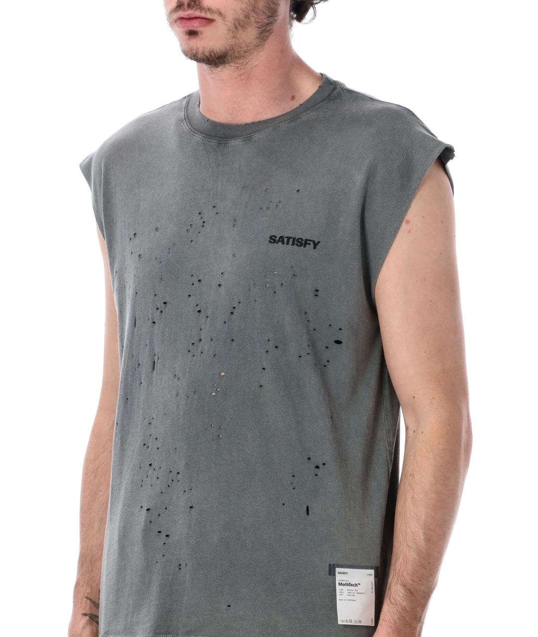 SATISFY Серая майка, фото 3