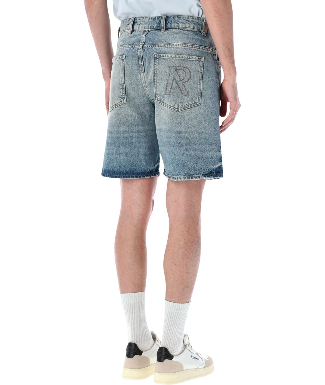 REPRESENT Голубые хлопковые шорты, фото 2