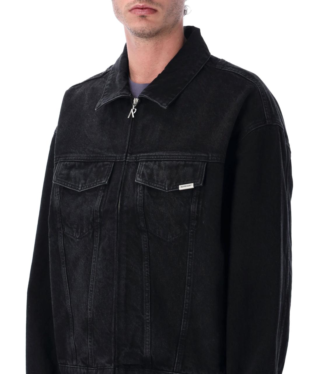 REPRESENT Черная хлопковая куртка, фото 3