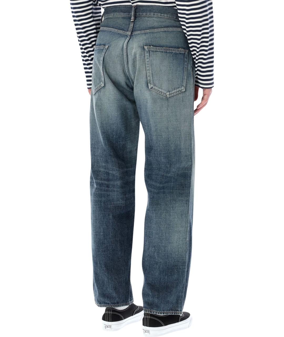 NAMAMICA Синие хлопковые прямые джинсы, фото 2