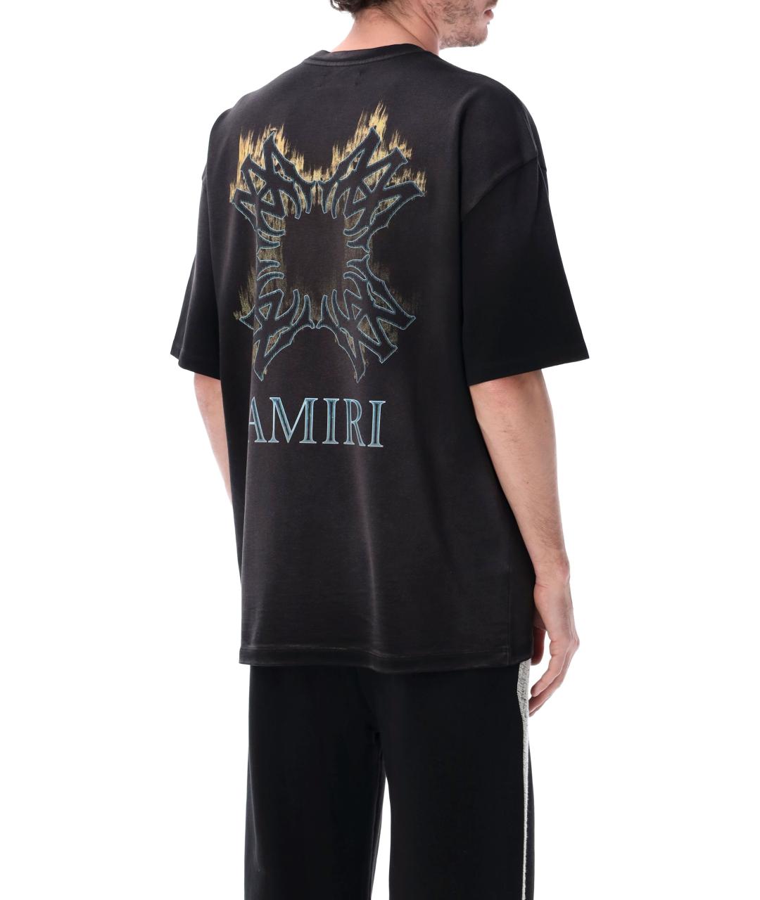 AMIRI Черная хлопковая футболка, фото 2
