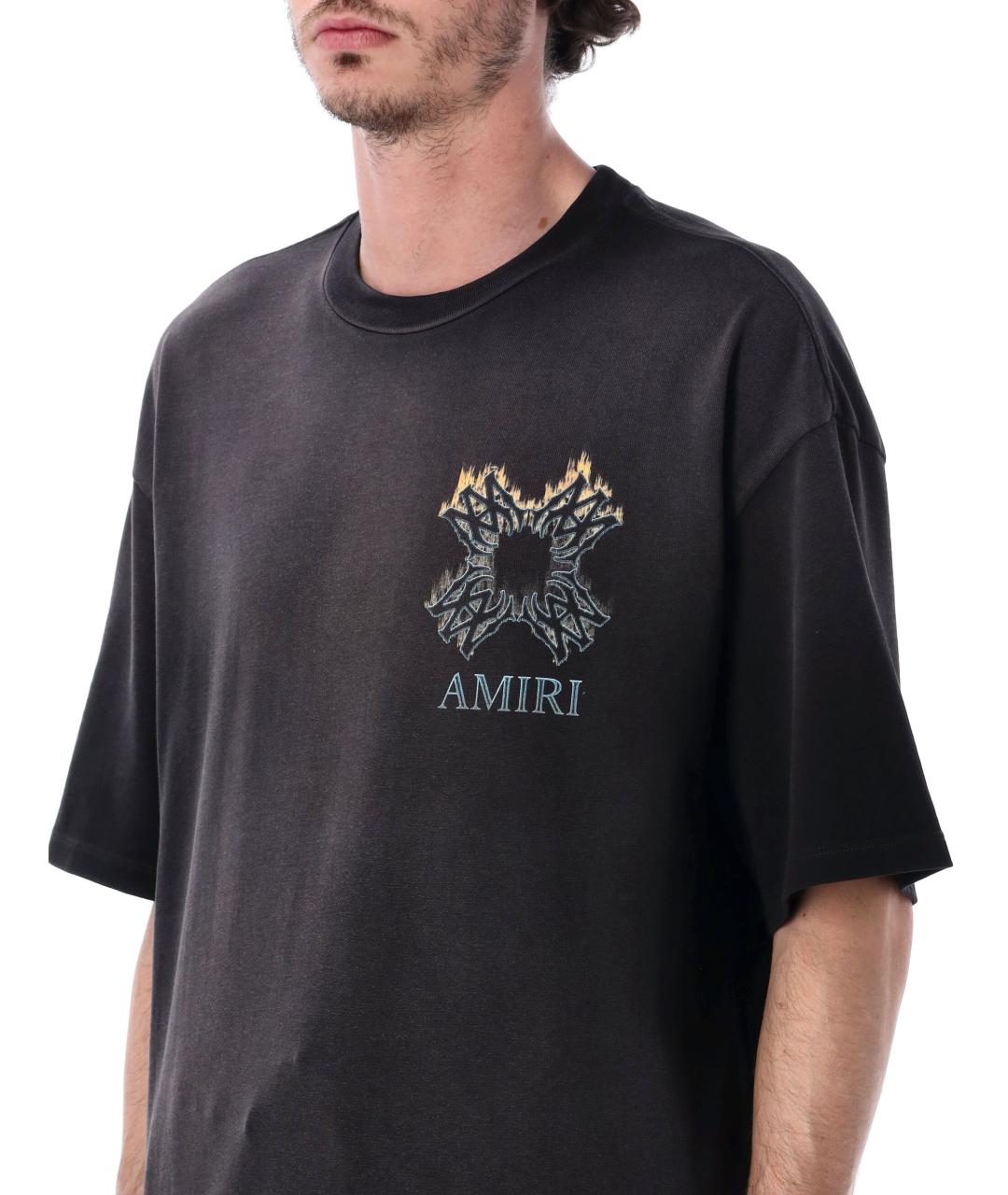 AMIRI Черная хлопковая футболка, фото 3