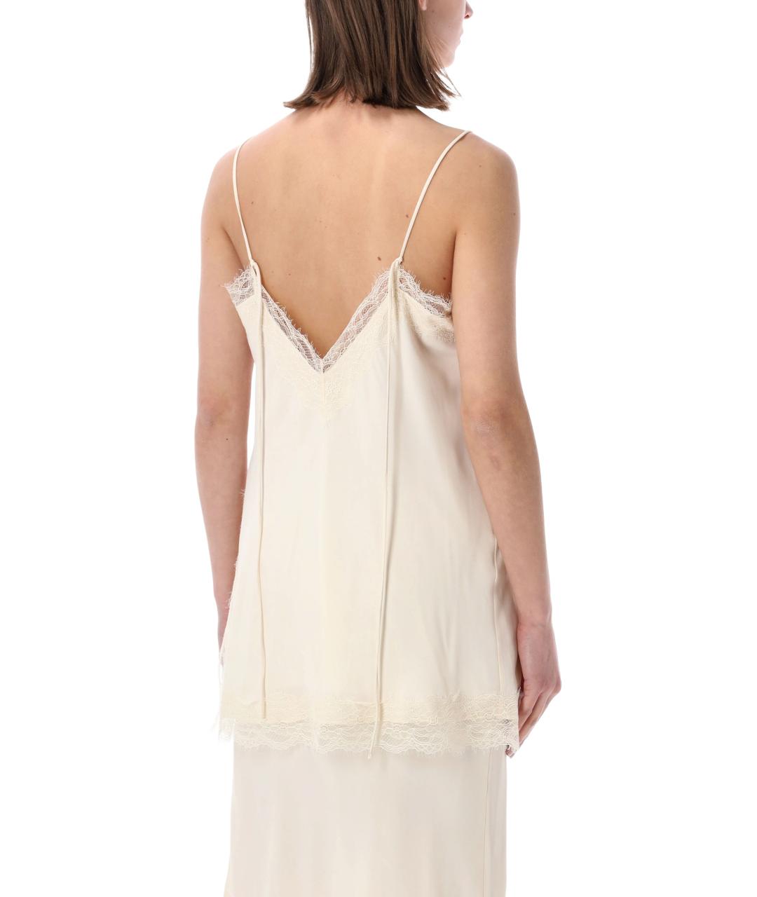 ROHE Бежевая ацетатная майка, фото 2