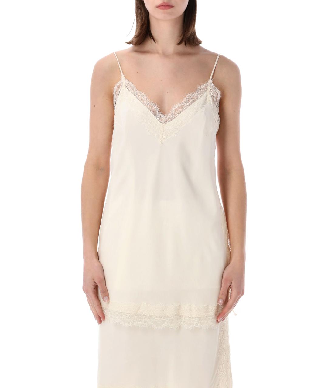 ROHE Бежевая ацетатная майка, фото 1