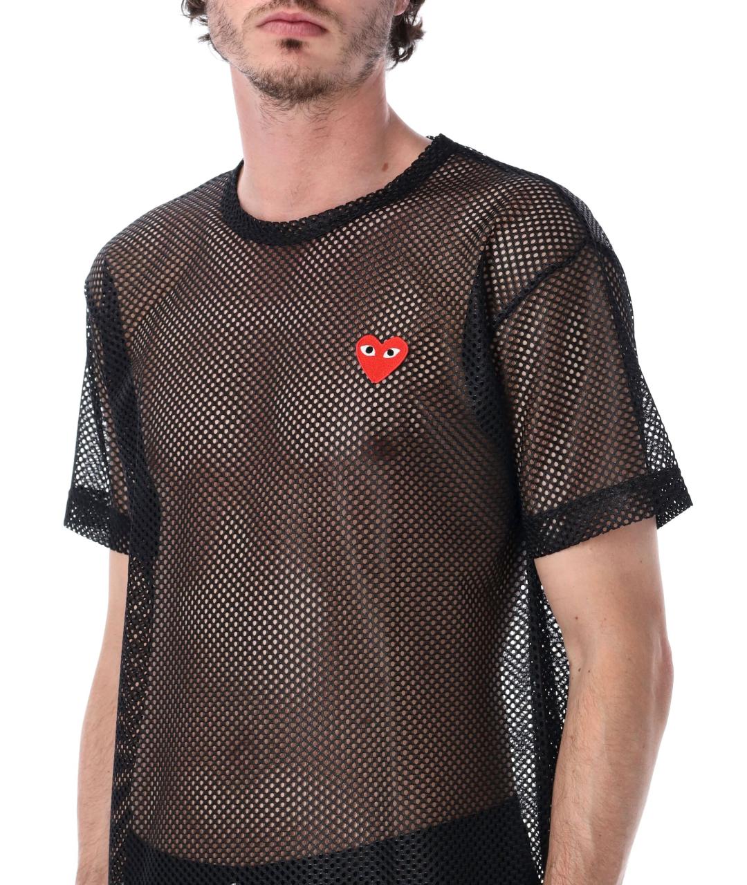 COMME DES GARÇONS PLAY Черная футболка, фото 3