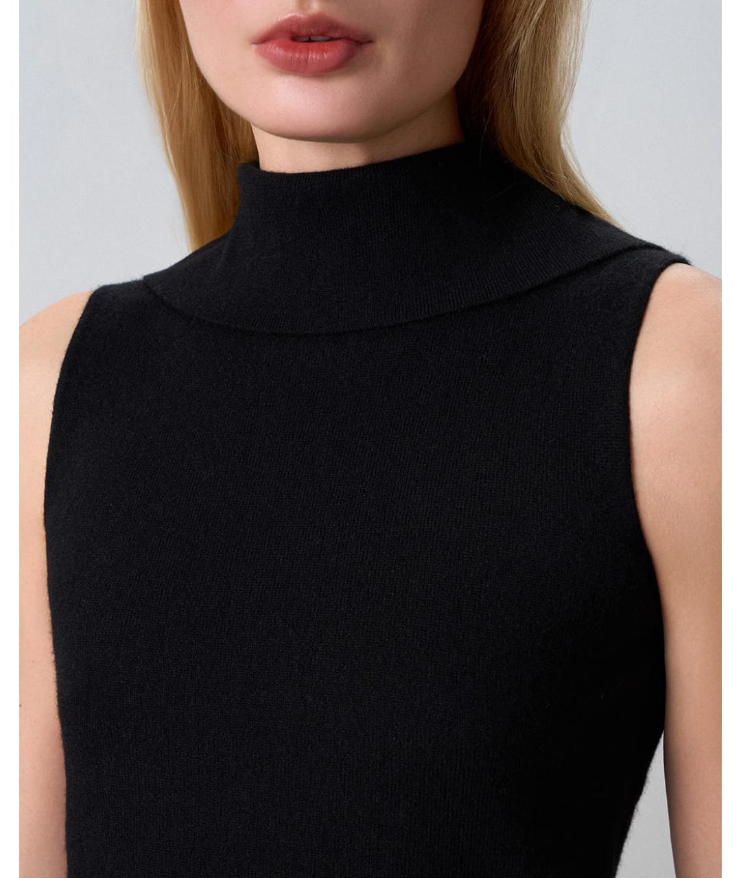 PERVERT Черная кашемировая майка, фото 4