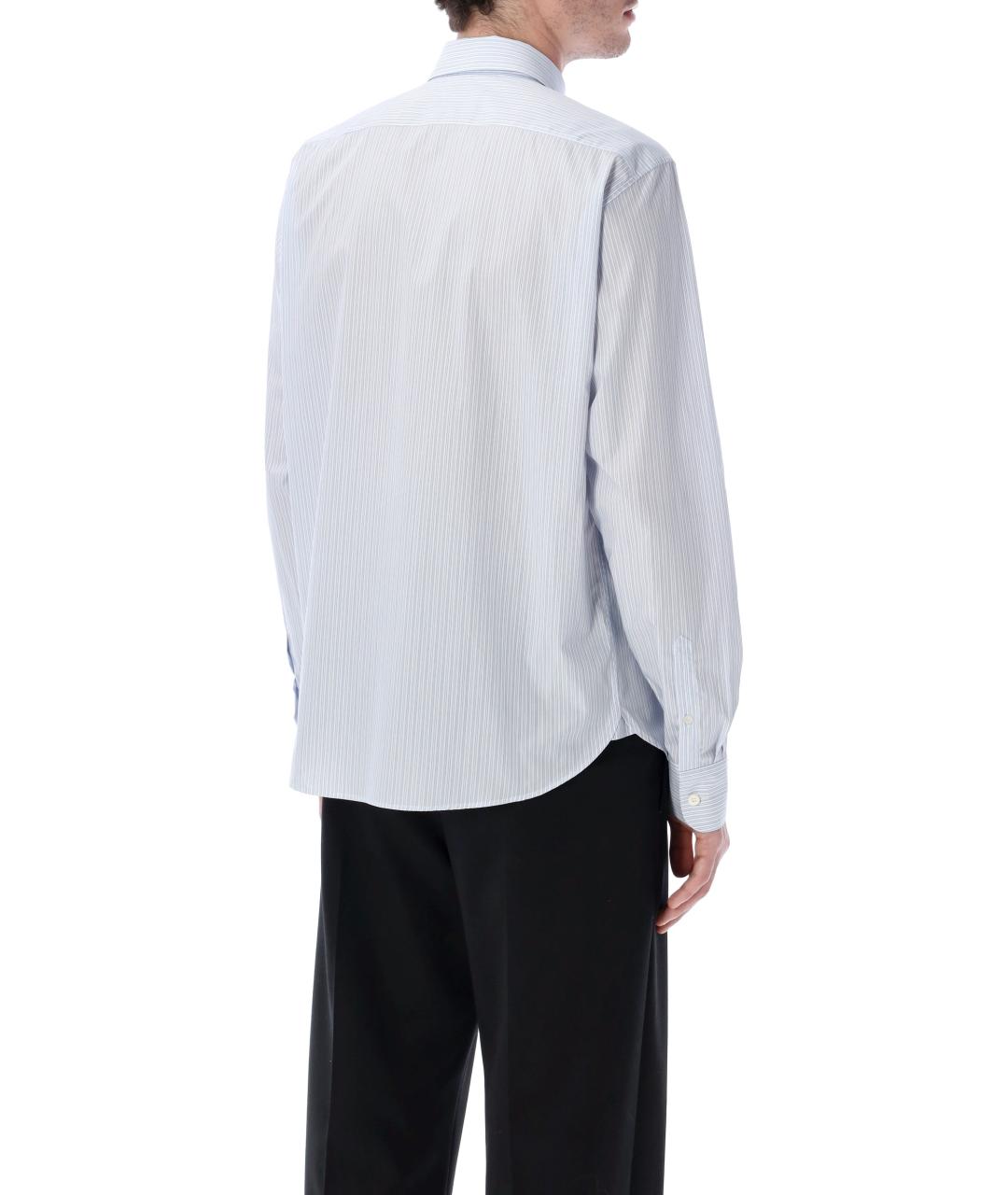 PRADA Голубая хлопковая классическая рубашка, фото 2