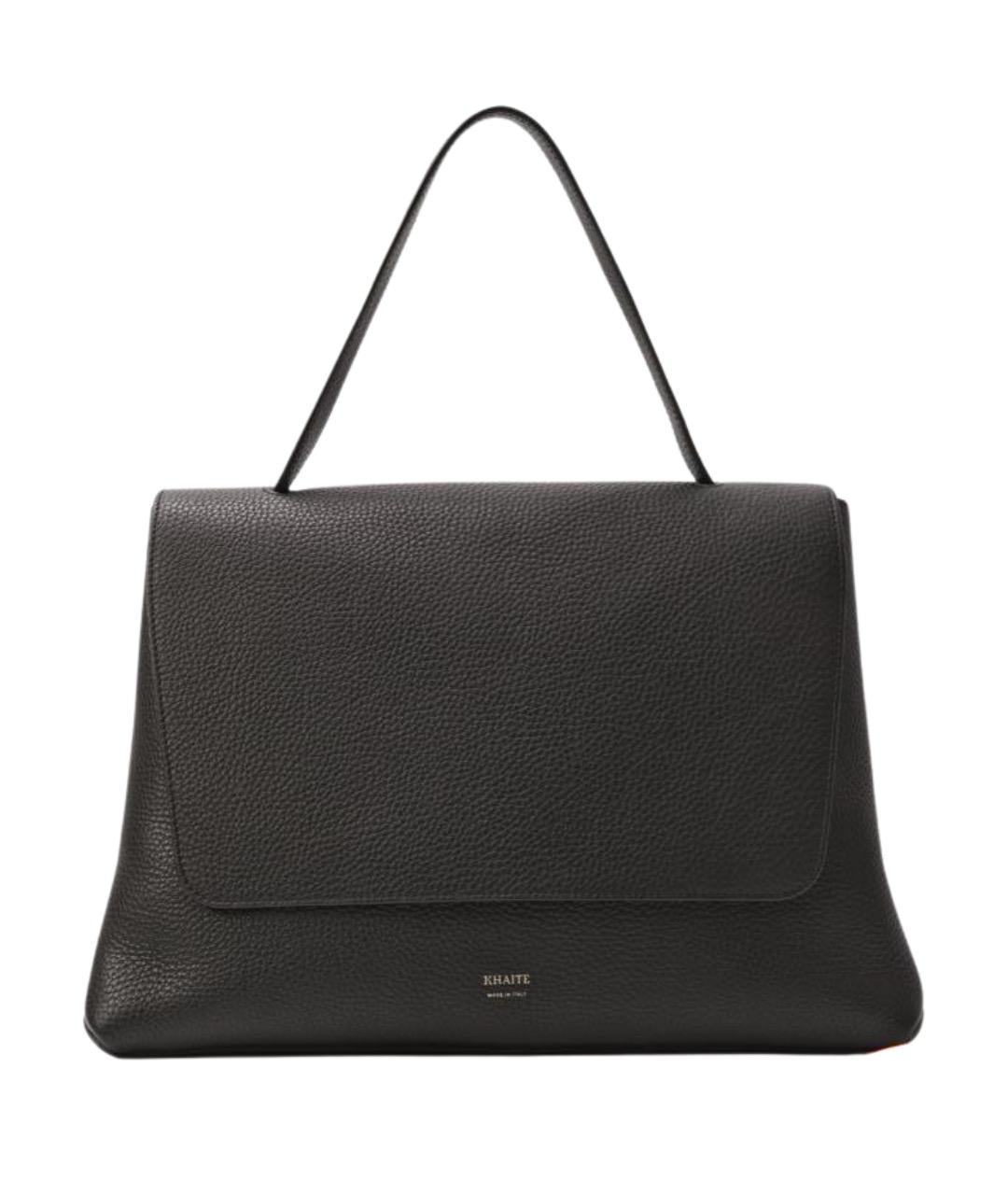 KHAITE Черная кожаная сумка тоут, фото 1