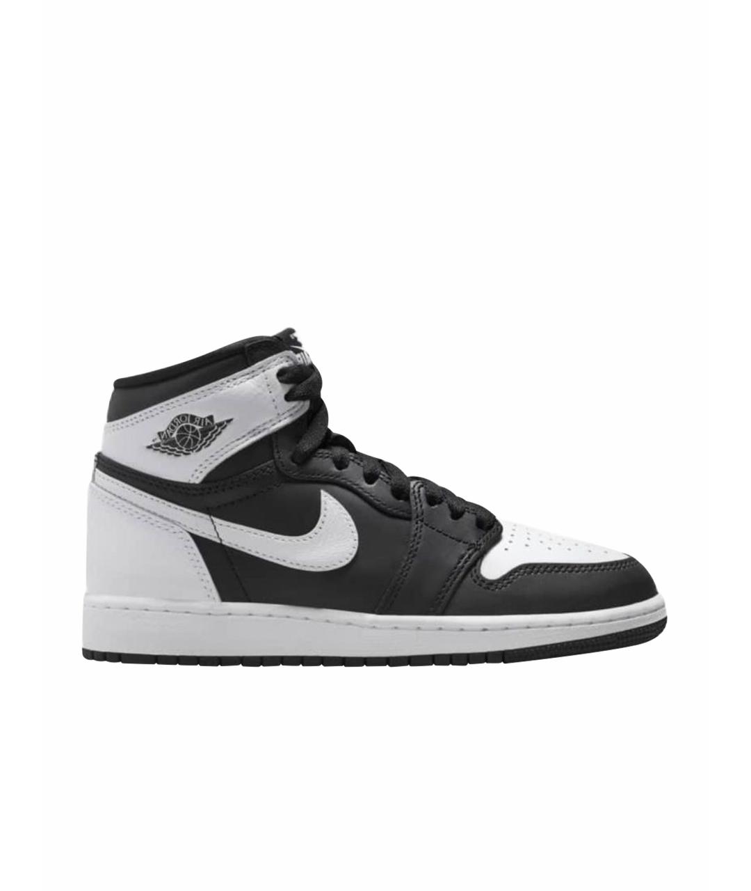 JORDAN Черные кожаные кроссовки, фото 1